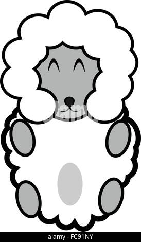Peu cartoon vector illustration isolé de chèvre Illustration de Vecteur