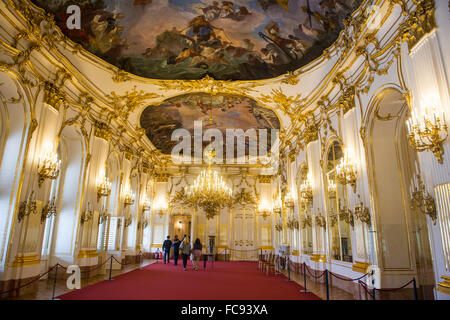 Salle de bal baroque, Palais de Schonbrunn, Site du patrimoine mondial de l'UNESCO, Vienne, Autriche, Europe Banque D'Images
