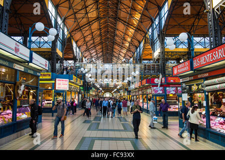 Grand marché couvert, Budapest, Hongrie, Europe Banque D'Images