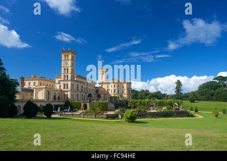 Osborne House, construit 1845-1851 pour la reine Victoria et le Prince Albert, à l'Est Cowes (île de Wight, Angleterre, RU Banque D'Images