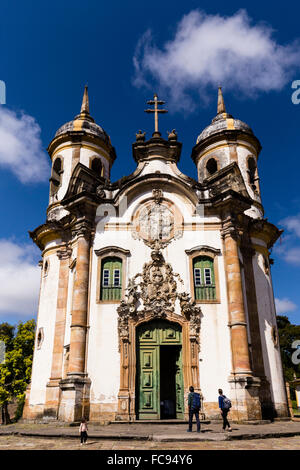 Eglise de Saint François d'Assise, l'Igreja de São Francisco de Assis, Ouro Preto, Minas Gerais, Brésil Banque D'Images