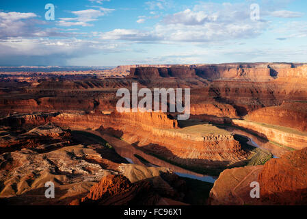 Dead Horse Point négliger à l'aube, Utah, États-Unis d'Amérique, Amérique du Nord Banque D'Images