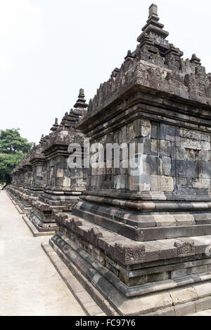 Candi Plaosan, temples bouddhistes. Banque D'Images