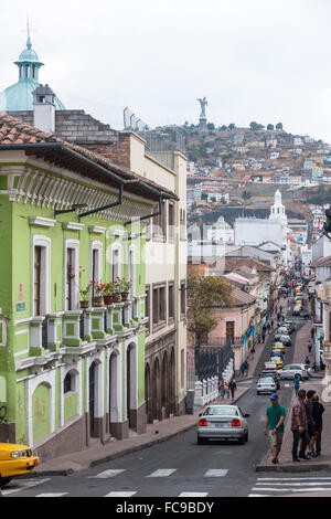 Scène de rue à Quito, Equateur Banque D'Images