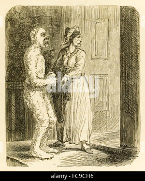 À partir de 'l'Ébène Idol' par Mme G.M. Flandre occidentale (1800-1856) publié en 1860 est un pro-esclavage roman écrit en réponse à Harriet Beecher Stowe 1852 du roman anti-esclavagiste 'Uncle Tom's Cabin". Voir la description pour plus d'informations. Banque D'Images