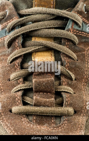 Chaussures en daim close up Banque D'Images