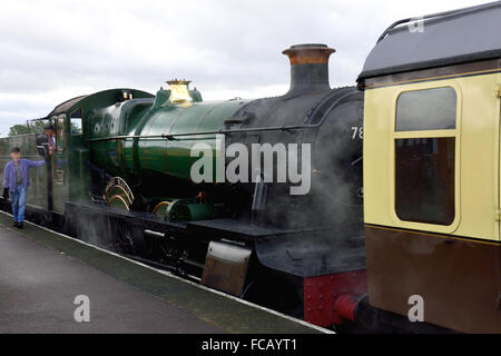 Odney Manor 7828 locomotive sur West Somerset Railway Banque D'Images