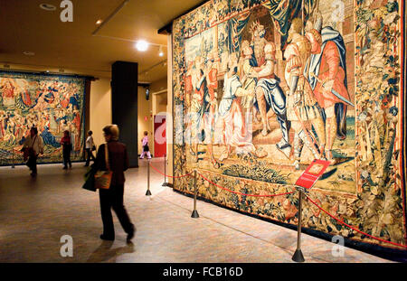 Zaragoza, Aragón, Espagne : Musée des tapisseries. À l'intérieur de la cathédrale de San Salvador "La Seo" Banque D'Images