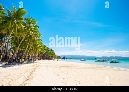 White Beach, Boracay Island, Philippines Banque D'Images