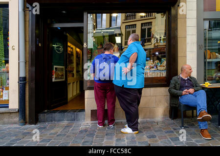 Big Fat Obésité Surpoids personnes couple homme femme Banque D'Images