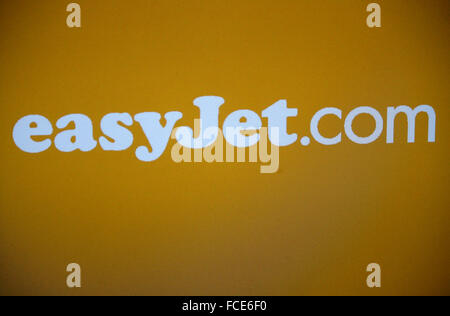 Markenname : 'Easy Jet', Berlin. Banque D'Images