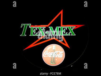 Markenname : 'Tex Mex' , 'Coca Cola', Berlin. Banque D'Images