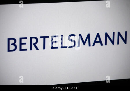 Markenname : 'Bertelsmann", Berlin. Banque D'Images