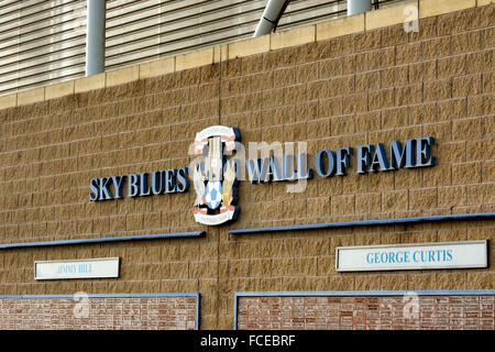 Sky Blues Tableau d'honneur de la Ricoh Arena, Coventry, Royaume-Uni Banque D'Images