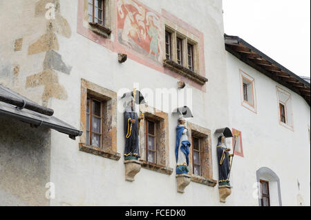 Site du patrimoine mondial de l'Couvent Bénédictin de Saint-Jean en Val Müstair, Canton des Grisons, Suisse Banque D'Images