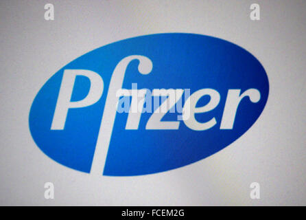 Markenname : "Pfizer", Berlin. Banque D'Images