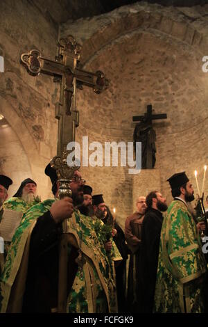 Israël, Jérusalem, la fête de l'Exaltation de la Croix, à trouver de la Croix Chapelle, l'église du Saint Sépulcre Banque D'Images