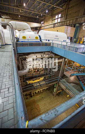 Muskegon, Michigan - utiliser des Turbines à vapeur pour produire de l'électricité aux consommateurs de l'énergie du B.C. Cobb centrale au charbon. Banque D'Images