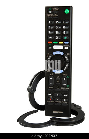 Smart TV Remote control isolé sur fond blanc Banque D'Images