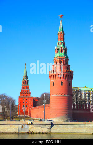 Tours du Kremlin de Moscou, Russie Banque D'Images