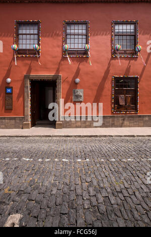 Hotel San Roque de Garachico, Tenerife. Décoré pour la fête annuelle. Canaries, Espagne. Banque D'Images