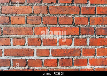 Vieux mur en brique rouge grunge texture pour le fond et Banque D'Images