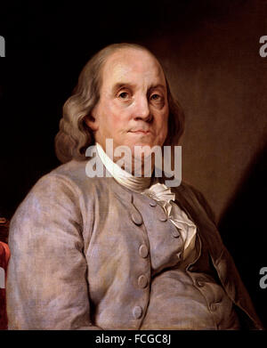 Benjamin Franklin par Joseph Duplessis, c.1785 Banque D'Images