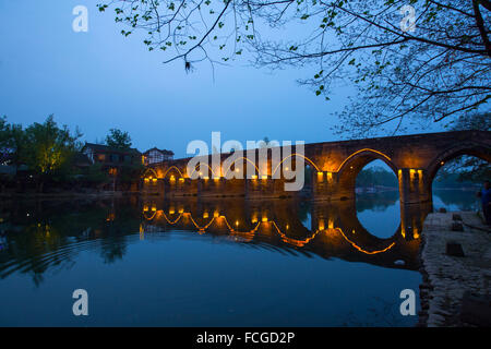 Pingle Ancient Town Bridge Banque D'Images