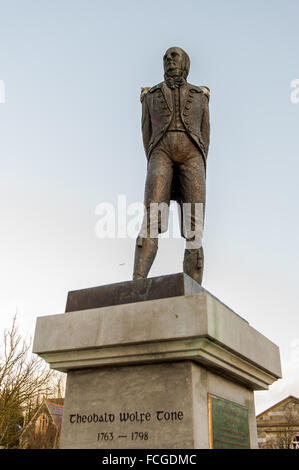 Wolfe Tone statue dans le Square, Bantry, West Cork, Irlande. Banque D'Images