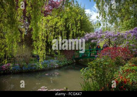 Le jardin de Claude MONET, Giverny, LA NORMANDIE, France Banque D'Images