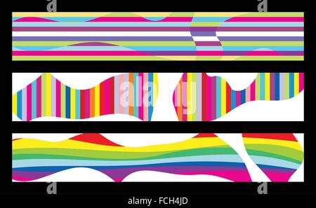 3 bandeaux colorés pour votre site web Illustration de Vecteur