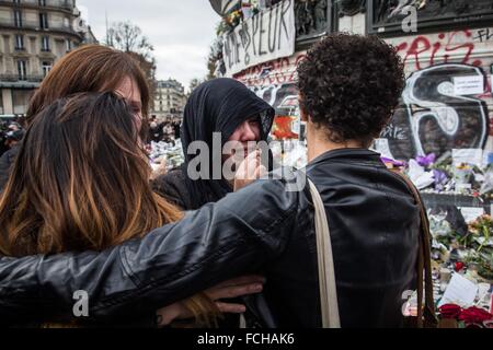 PARIS ATTAQUES TERRORISTES COMMISES PAR LES MEMBRES DE L'ISIS, l'État islamique, 11ème arrondissement, Paris (75), ILE DE FRANCE, FRANCE Banque D'Images