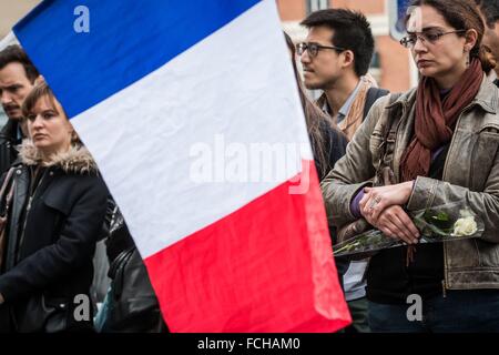 PARIS ATTAQUES TERRORISTES COMMISES PAR LES MEMBRES DE L'ISIS, l'État islamique, 11ème arrondissement, Paris (75), ILE DE FRANCE, FRANCE Banque D'Images