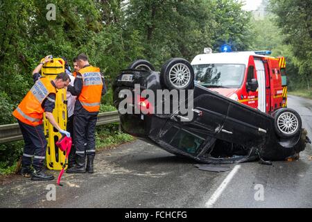 Les SERVICES D'URGENCE MINISTÈRE DE L'AGEN, (47) Lot-et-Garonne, France Banque D'Images