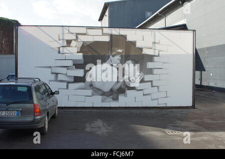 Rome, Italie. 13 Jan, 2016. Une affiche de film avec Sophia Loren et Alberto Sordi, photographié à la Cinecittà Film complexe de studios à Rome, Italie, 13 janvier 2016. PHOTO : CAROLA FRENTZEN/DPA/Alamy Live News Banque D'Images