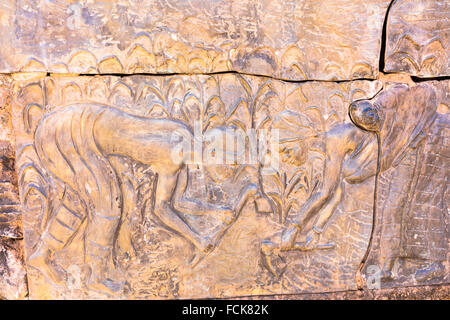 Ouagadougou, Burkina Faso. 29 novembre 2015 : le Parc de Sculptures de Loango à Ouagadougou en vedette plus de 170 sculptures réalisées par 18 Banque D'Images