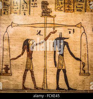 Détail de l'ancienne Livre des Morts (1070) de la C.-B., Thèbes - Égypte Banque D'Images