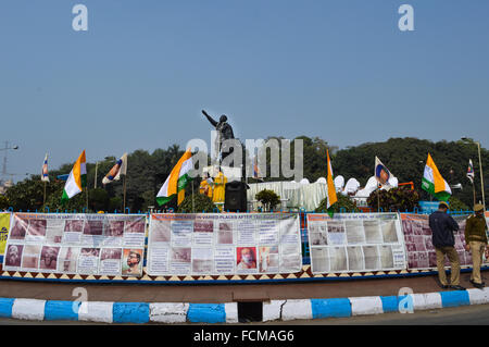 Kolkata, Inde. 23 Jan, 2016. 120e anniversaire de la naissance de Netaji Subhas Chandra Bose a célébré à Kolkata. Credit : Tanmoy Bhaduri/Pacific Press/Alamy Live News Banque D'Images