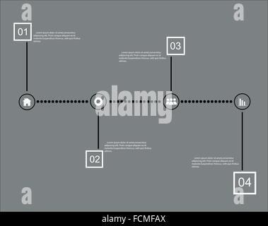 Modèle de conception moderne chronologie Illustration de Vecteur