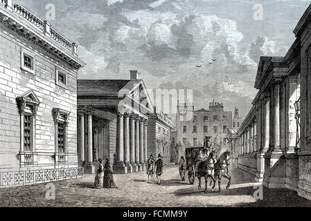 Carlton House, 1820, Londres, Angleterre Banque D'Images