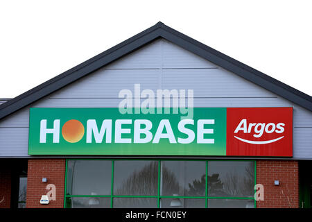 Homebase Argos sign UK Banque D'Images
