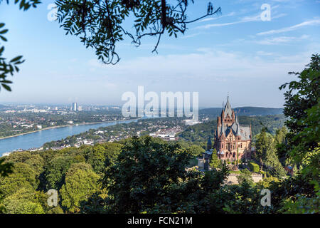 Drachenburg Château Drachenfels ou à l'extérieur de Bonn. Banque D'Images