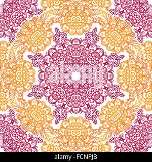 Rose et orange motif floral seamless tile Illustration de Vecteur