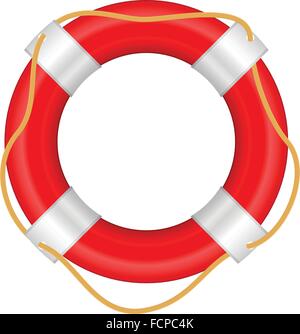 Bouée sur un fond blanc. Illustration de Vecteur