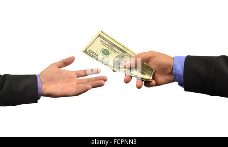 Business man holding d'argent dans la main Banque D'Images