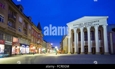 Subotica promenade at blue hour Banque D'Images