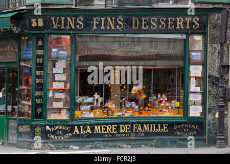 A la mere de famille, la plus ancienne chocolaterie de Paris dans le 9ème arrondissement, France Banque D'Images