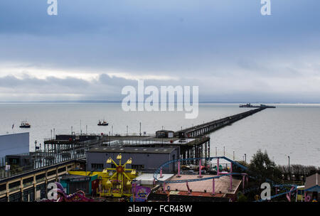 Vue de la jetée de Southend Pier Hill Banque D'Images