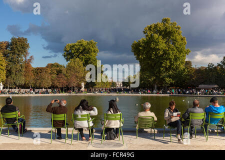 Jardin des Tuileries, Paris, France Banque D'Images