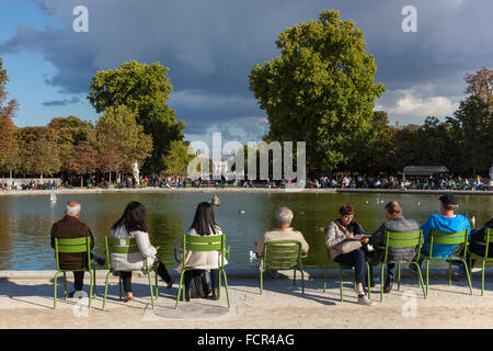 Jardin des Tuileries, Paris, France Banque D'Images